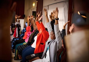 We are one. We are together. We are one! Exclaimed a group of African Feminists who formed part of AWDF’s new funded partners onboarding forum; a safe space created with the intention of enhancing our individual and collective capacities to advance gender justice through cross-learning, networking and movement building.