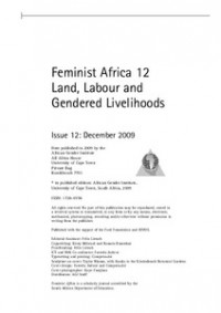 Image of Feminist Africa Issue 12. 2009: Land, Labour and Gendered Livelihoods