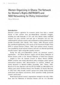 Image of Women Organising in Ghana: The Network for Women’s Rights (NETRIGHT) and NGO Networking for Policy Intervention