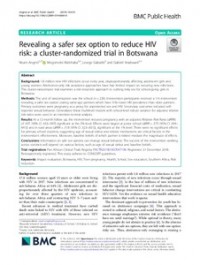Image of Revealing a safer sex option to reduce HIV risk: a cluster-randomized trial in Botswana