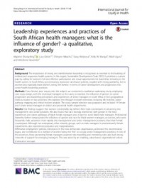 Image of Leadership Experiences and Practices of South African Health Managers: What is the Influence of Gender? -a Qualitative, Exploratory Study
