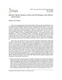 Image of Editorial: Muslim Women in Africa and The Diaspora: Past, Present and the Future