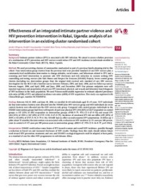 Image of Effectiveness of an Integrated Intimate Partner Violence and HIV Prevention Intervention in Rakai, Uganda: Analysis of an Intervention in an Existing Cluster Randomised Cohort