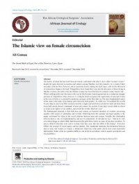 Image of Editorial: The Islamic view on female circumcision