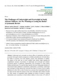 Image of The Challenges of Underweight and Overweight in South African Children: Are We Winning or Losing the Battle? A Systematic Review